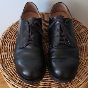 Antonio Maurizi Black Leather Derby Shoe w/ Camo Size 8.5